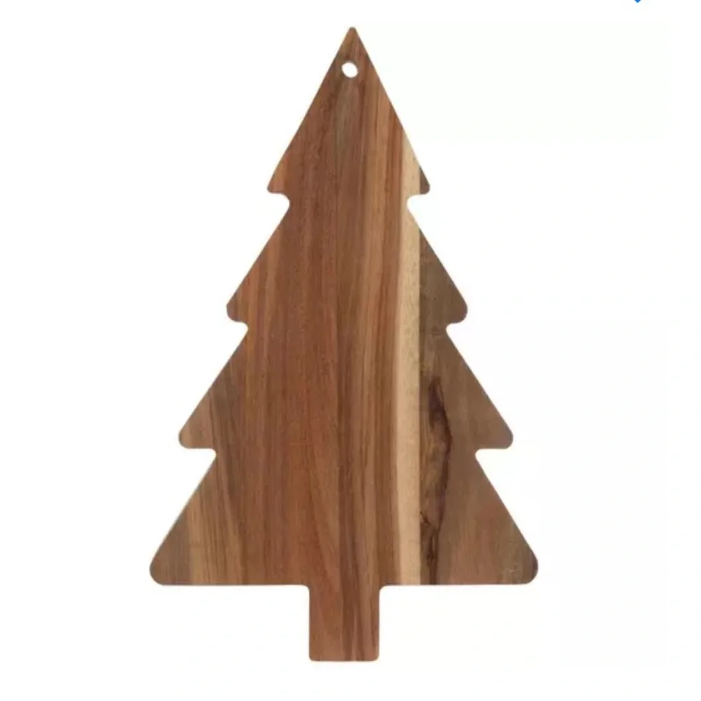 Robert Stanley Home Collection Acacia Wood Tree Charcuterie Board Holiday NWT